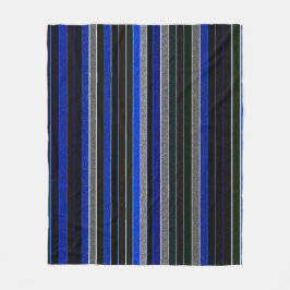 Blau und Granit Streifen Fleece Blanket