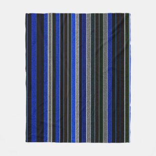 Blau und Granit Streifen Fleece Blanket