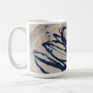 Blau und Grau Abstrakte Ohs Kaffeetasse