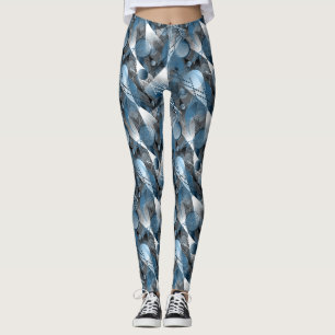 Blau und Grau. Abstraktion. Leggings