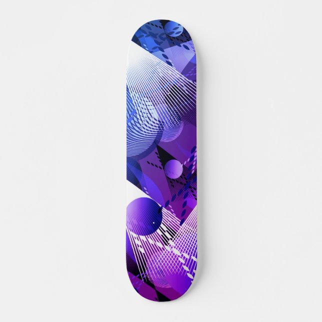 Blau und Grau. Abstraktion. Skateboard (Vorne)