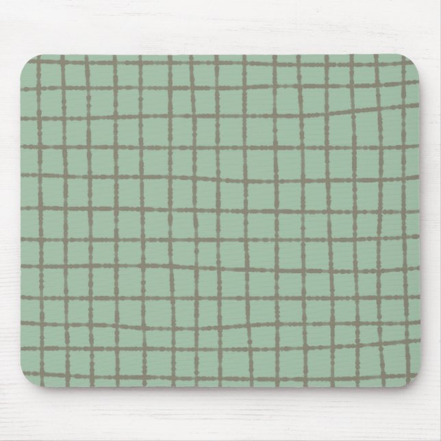 Blau und Grau Karo Muster Modernes und stilvolles  Mousepad (Vorne)