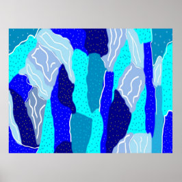 Blau- und Graueis Poster