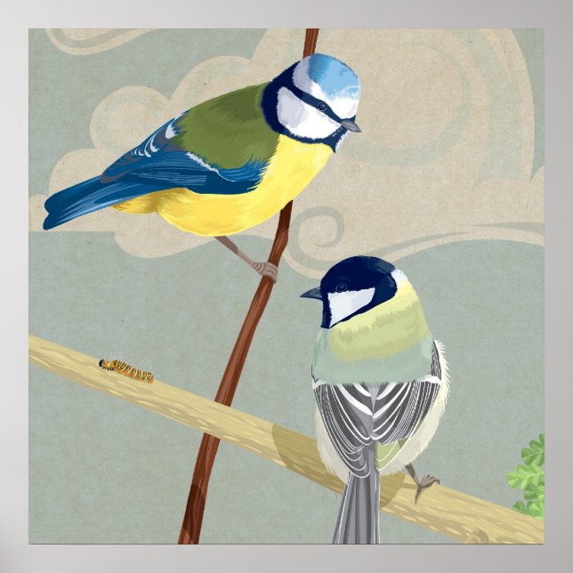 Blau und Große Titte Poster (Vorne)