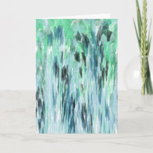 Blau und Grün Abstrakt - Blankokarte Karte