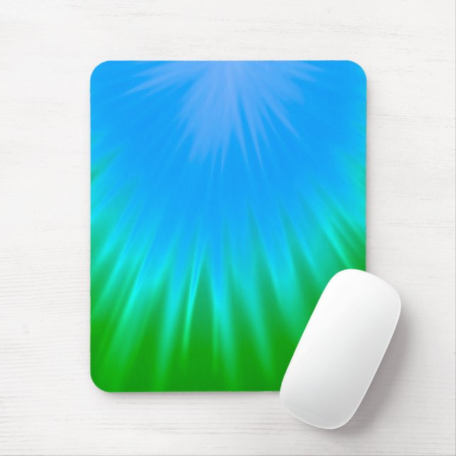 Blau und Grün Abstrakt Mousepad (Mit Mouse)