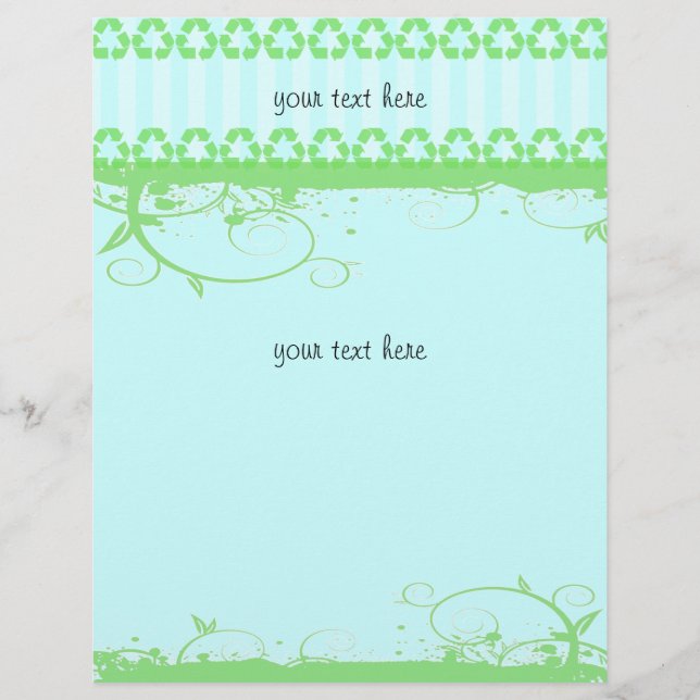 Blau und Grün: Funky Design Flyer (Vorne)