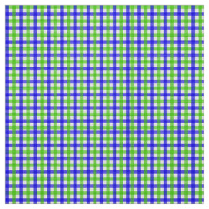 Blau und Grün Gingham Stoff