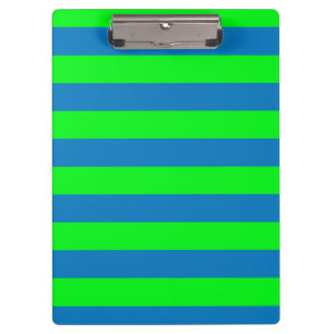 Blau und Grün Streifen Design Klemmbrett