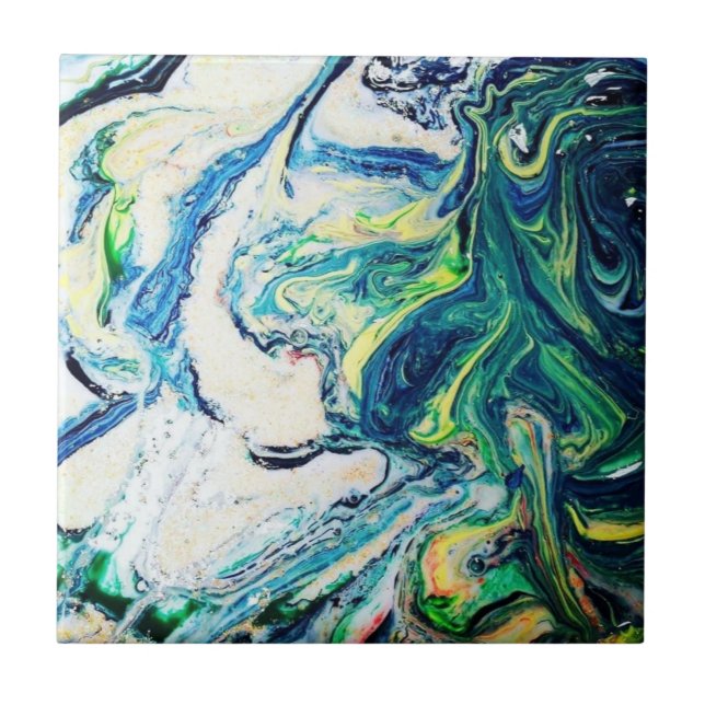 Blau und grüner Marmor Fliese (Vorderseite)