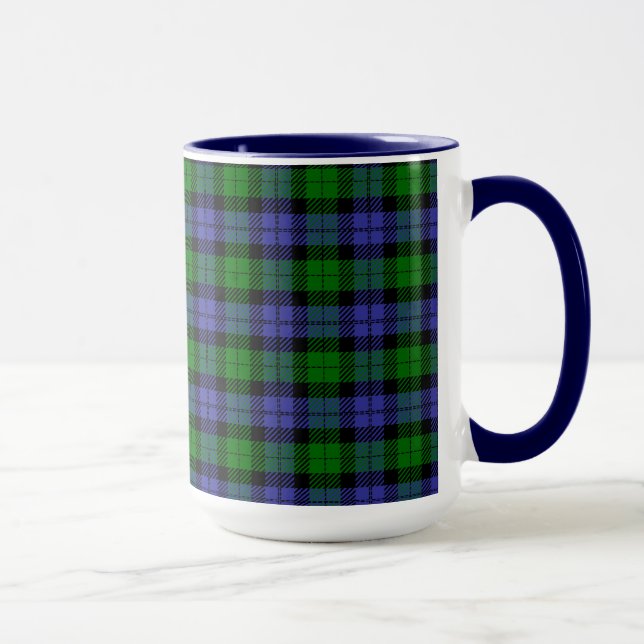 Blau und grüner Tartan Tasse (Rechts)