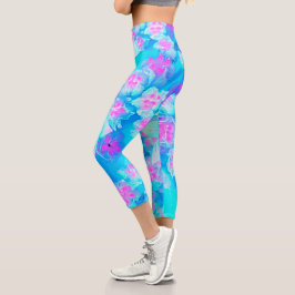 Blau und Heiß rosa Sukkuläres Unterwasser-Sedum Capri Leggings