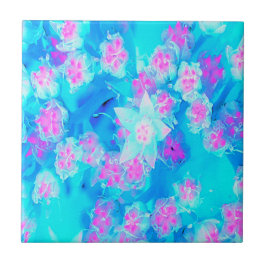 Blau und Heiß rosa Sukkuläres Unterwasser-Sedum Fliese