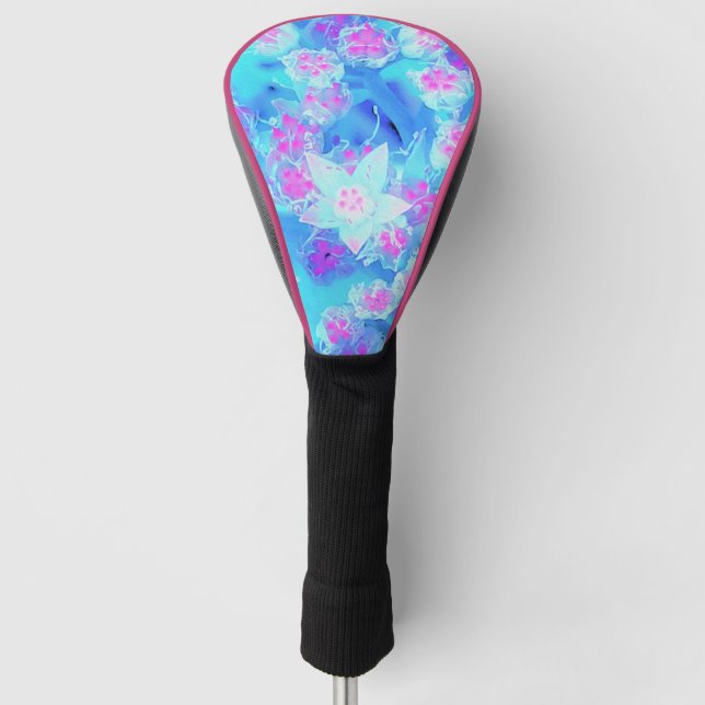 Blau und Heiß rosa Sukkuläres Unterwasser-Sedum Golf Headcover (Vorderseite)
