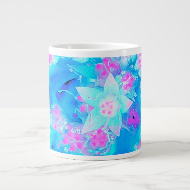 Blau und Heiß rosa Sukkuläres Unterwasser-Sedum Jumbo-Tasse (Vorderseite)