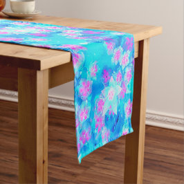 Blau und Heiß rosa Sukkuläres Unterwasser-Sedum Kurzer Tischläufer