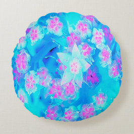 Blau und Heiß rosa Sukkuläres Unterwasser-Sedum Rundes Kissen