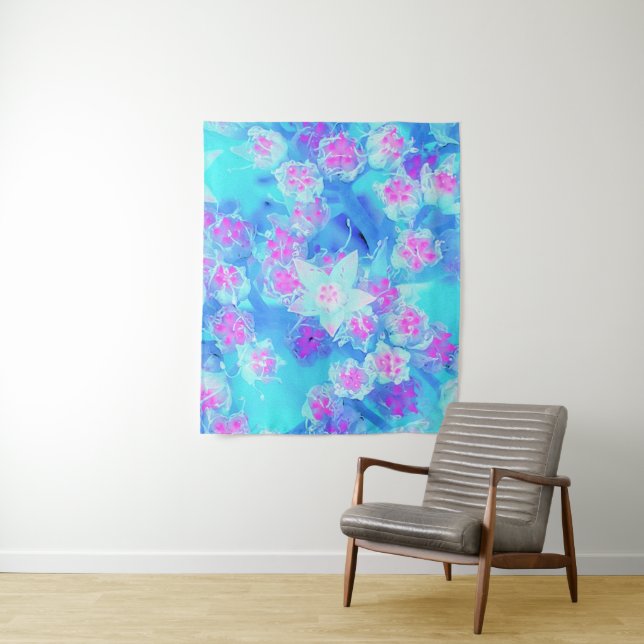 Blau und Heiß rosa Sukkuläres Unterwasser-Sedum Wandteppich (Beispiel)