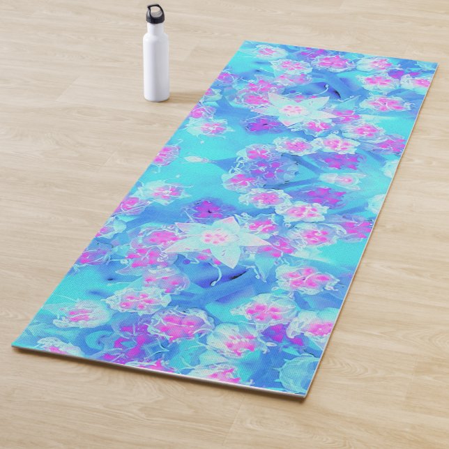 Blau und Heiß rosa Sukkuläres Unterwasser-Sedum Yogamatte (Beispiel)