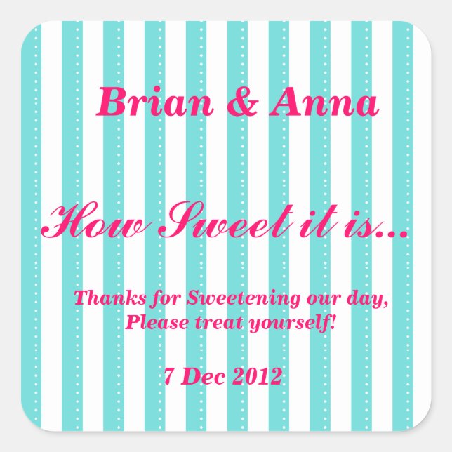 blau und heiß rosa Wie Sweet Aufkleber (Vorderseite)