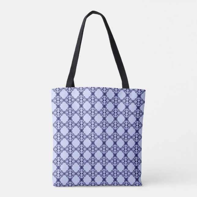 Blau und hellblau, mediterran, Muster (Rückseite)