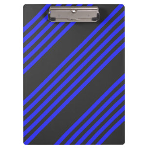 Blau und Holzkohle, fünf Streifen Klemmbrett