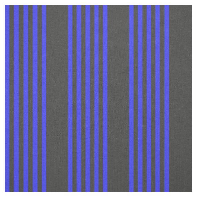 Blau und Holzkohle, fünf Streifen Stoff (Muster)