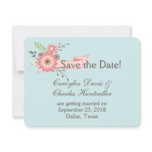 Blau- und Korallenblumenhochzeit Sichern Sie die D