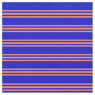 Blau- und Korallenfarben Streifen/Muster der Linse Stoff