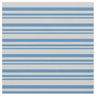 Blau und leicht grau, Streifen/Linse Stoff