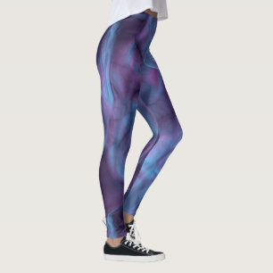 Blau und Lila Abstrakt Leggings