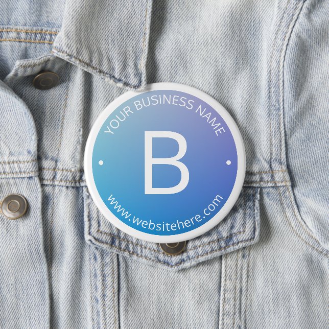 Blau und Lila fading Ombre mit bearbeitbarem Text Button (Beispiel)