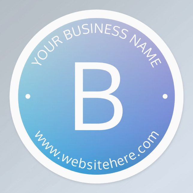 Blau und Lila fading Ombre mit bearbeitbarem Text Etiketten (Von Creator hochgeladen)