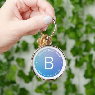 Blau und Lila fading Ombre mit bearbeitbarem Text Schlüsselanhänger