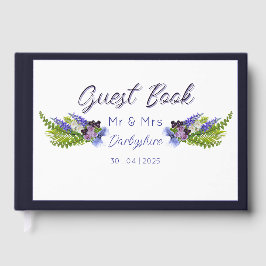 Blau und lila gästebuch