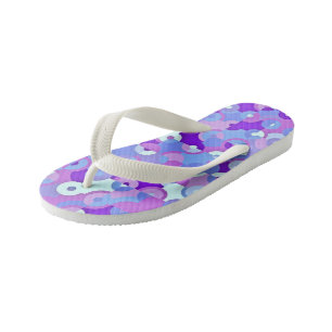 Blau und Lila geometrisch Kinderbadesandalen