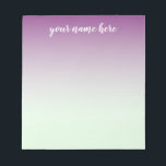 Blau und Lila Ombre Personalisiert Notepad Notizblock<br><div class="desc">Blau und Lila Ombre Personalisiert Notepad</div>