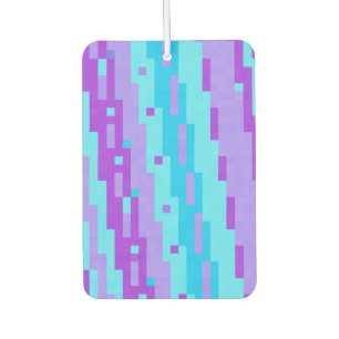 Blau und lila Pixel Autolufterfrischer