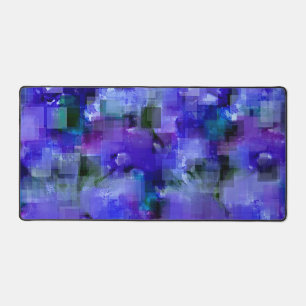 Blau und Lila pixelweise Schreibtischunterlage