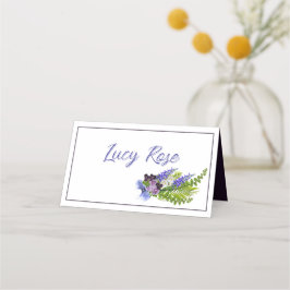 Blau und lila platzkarte