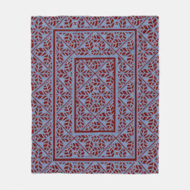 Blau und Maroon bedrucken Fleece Blanket