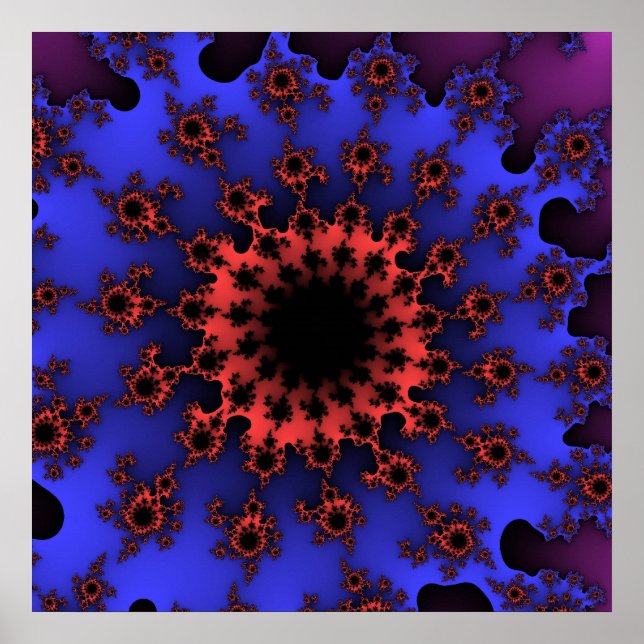 Blau und Orange Auge Poster (Vorne)