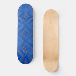 Blau und orange Hypnothek Moderne Pop Art Skateboard