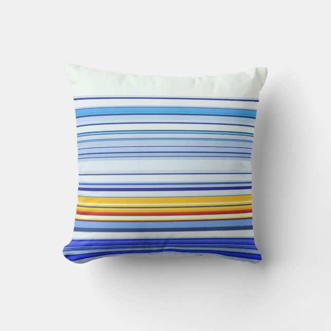 Blau und Orange Kissen (Vorderseite)
