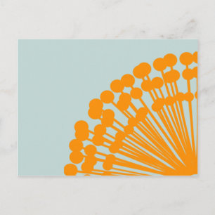 Blau und Orange Postkarte