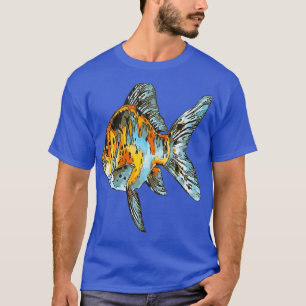 Blau und Orange Shubunkin Goldfish Abgeschieden T-Shirt