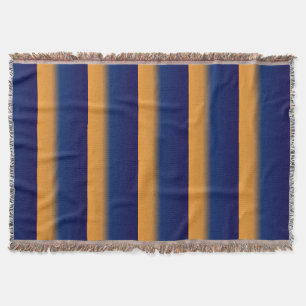 Blau und Orange Streifen Decke