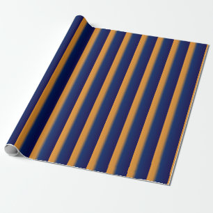 Blau und Orange Streifen Geschenkpapier