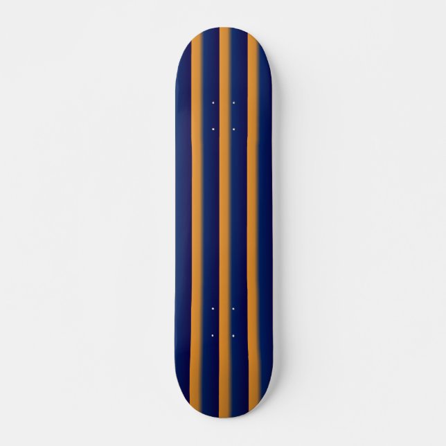 Blau und Orange Streifen Skateboard (Vorne)