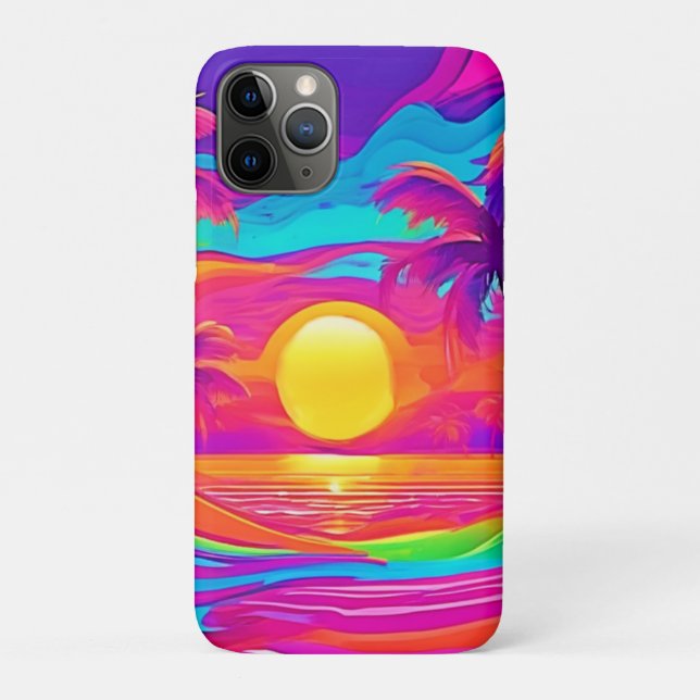 Blau und Orange Sunset Case-Mate iPhone Hülle (Rückseite)